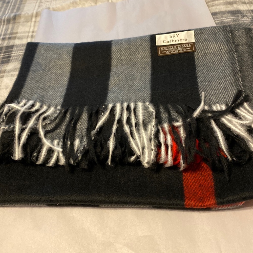 Sky cashmere virgin wool scarf
